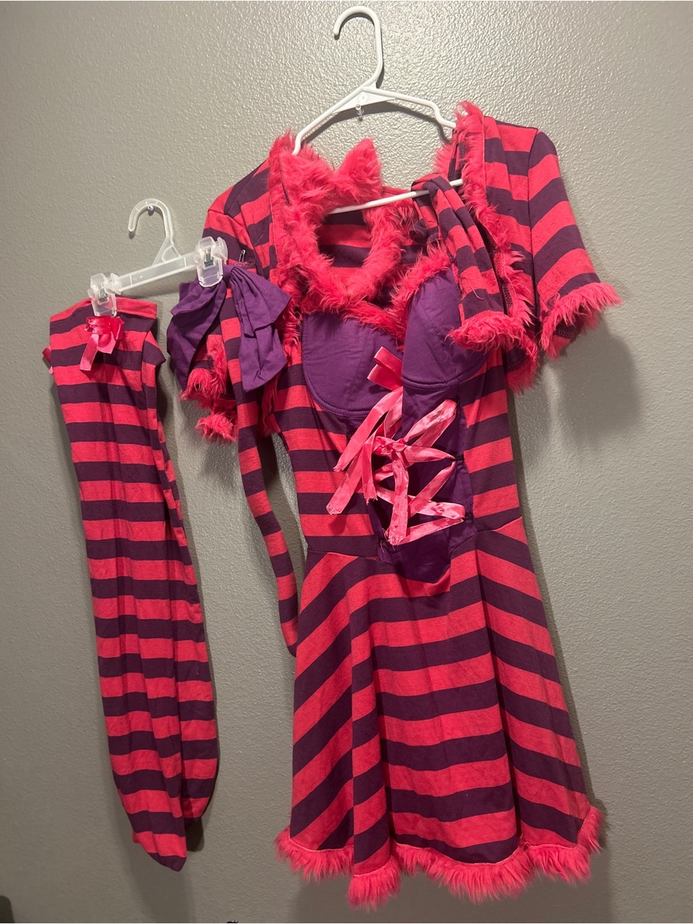 California Costumes Sexy Cheshire Cat Halloween Costume XL Shoes Size 7 Lot